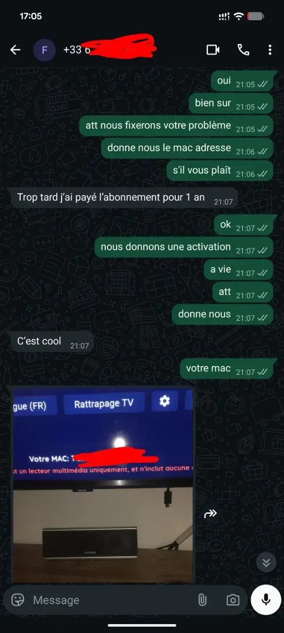 Avis client WhatsApp 3