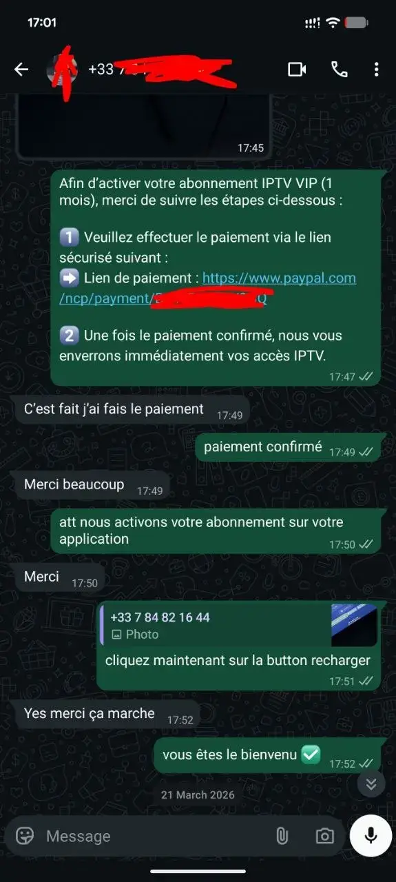 Avis client WhatsApp 5
