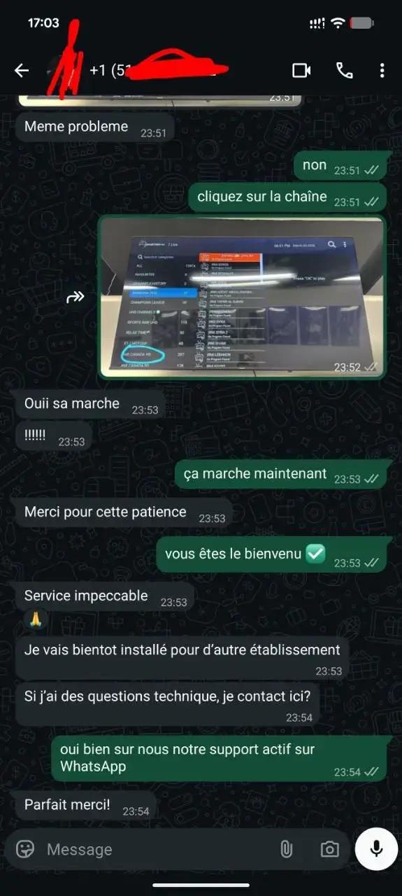 Avis client WhatsApp 6
